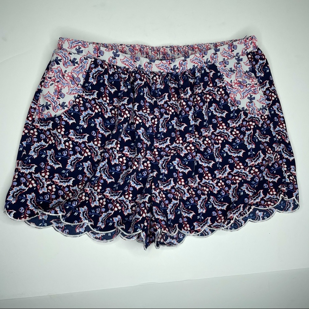 HeartSoul Navy and Pink Floral Women's Shorts